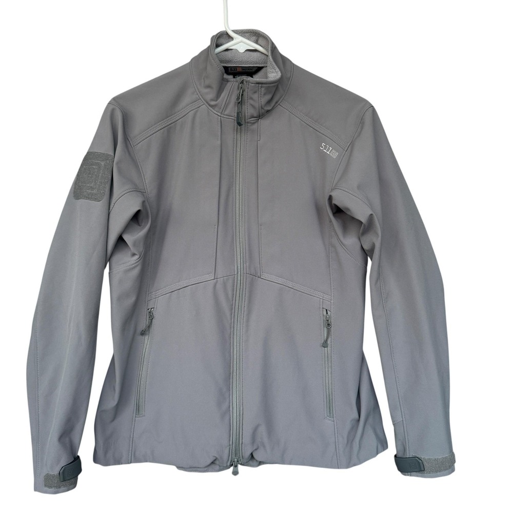5.11 Tactical Sierra Jacket Womens Small Gray Softshell Fleece Lined Outdoor EMS